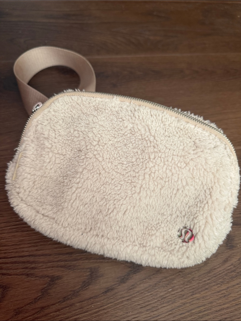 lululemon athletica Cream Sherpa Crossbody Belt Bag